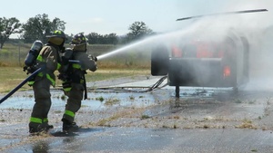 Training Army Firefighters for Airport Fires at Fort Hunter Liggett