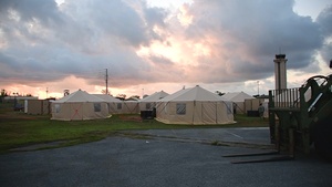 Tent city exterior B-roll during exercise Blue Flag 19-1
