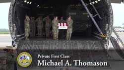 Army Pfc. Michael A. Thomason - Dignified Transfer