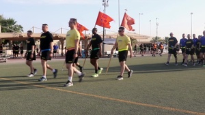 Service Members Participate in the 2019 Cyber Warrior Challenge Signal Run at Camp Arifjan