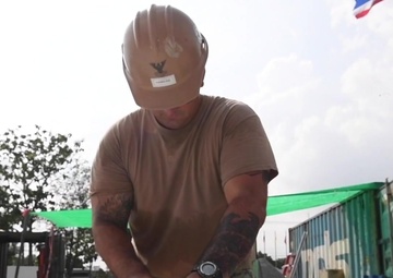 U.S. Navy Service Members; Royal Thai Armed Forces Build Library at Ban Surasak School During Pacific Partnership 2019
