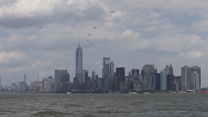 MV-22 Osprey's Fly Over New York B-Roll