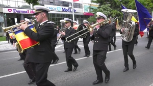 U.S. Army Soldiers March in Romanian Parade