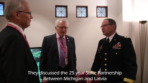 Michigan Adjutant General Rogers Meets with Governor and Latvian Ambassador
