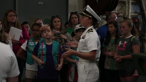 Girl Scouts tour USS New York (LPD 21)