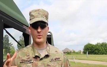 Oklahoma Army National Guardsmen fill sandbags during historic flooding