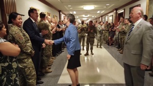 AFNow - Secretary of the Air Force Heather Wilson Pentagon Clap-Out