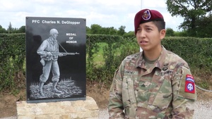 Sgt. Ariana Sanchez D-Day 75 Commemoration BRoll