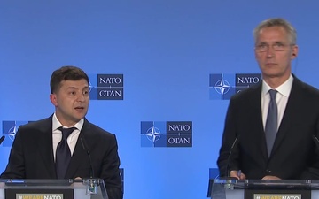 Visit to NATO by the President of Ukraine Volodymyr Zelenskyy: Joint Press Point (Q&amp;As)