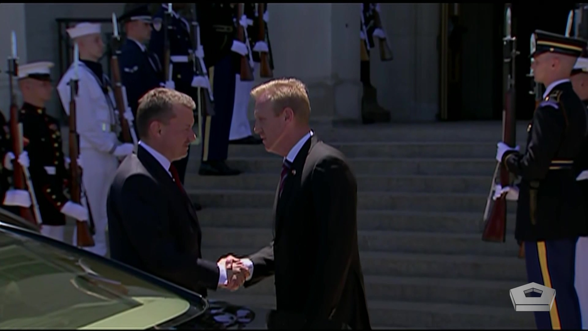 Acting Defense Secretary Patrick Shanahan welcomed Polish Defense Minister Mariusz Blaszczak to the Pentagon with an enhanced honor cordon, June 11, 2019. The defense officials spoke about their countries’ shared values and common defense interests.