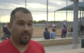 Goodfellow and San Angelo play first community softball game