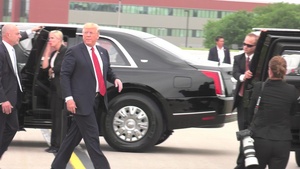 President Trump at Offutt AFB, NE