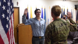 First New California National Guard Female Infantry Recruit Sworn in