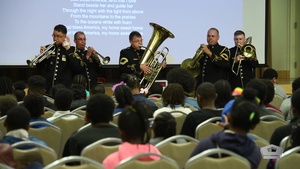 Elementary School Students Learn About Flag Day and Military Service at the Pentagon