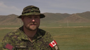 *B-Roll* Canadian soldier discusses his role for Khaan Quest 2019