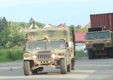 2d Cavalry Regiment rolls into Cincu, Romania.