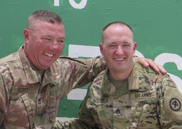 Father, Son Strengthen Bond While Deployed Together for Father's Day