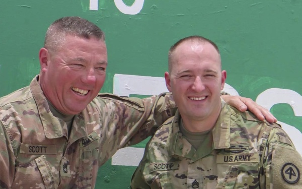 Father, Son Strengthen Bond While Deployed Together for Father's Day