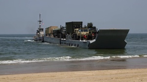 2nd Transportation Support Battalion Lands Vehicles on Shore During Exercise Resolute Sun