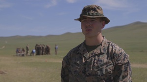 *B-Roll* Marine Corps platoon sergeant discusses training at Khaan Quest 2019