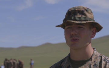 *B-Roll* Marine Corps platoon sergeant discusses training at Khaan Quest 2019