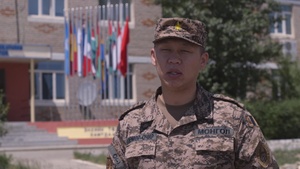*B-Roll* Mongolian officer discusses command post exercise at Khaan Quest 2019