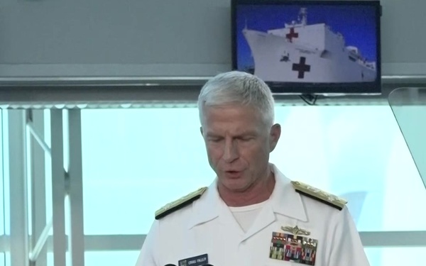 SOUTHCOM COMMANDER ADDRESSES AUDIENCE AT USNS COMFORT PIERSIDE