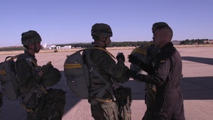 SPMAGTF-CR-AF Marines, Spanish Armed Forces execute aerial delivery exercise