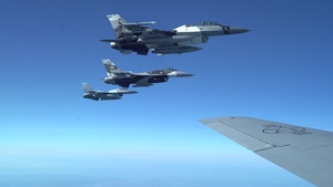 Red Flag-Alaska 19-2 KC-135 Aerial Refuels 18th AGRS F-16s