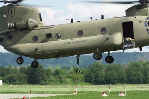 1st Combat Aviation Brigade lifting a MI-8 for training