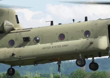 1st Combat Aviation Brigade lifting a MI-8 for training