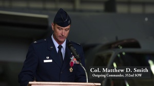 352nd Special Operations Wing Change of Command