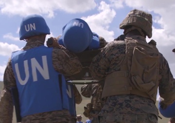 U.S. Marines and Mongolian soldiers carry out company training exercise for Khaan Quest 2019 *without graphics generation*