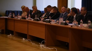 Heavy Airlift Wing - Strategic Airlift Capability steering board meeting b-roll