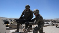 Operation Hickory Sting NC Guard Soldier Interview and M2, M109 Staging at NTC