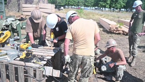 NMCB 133 Begins Construction of a Hardened Sentry Post During Exercise Sea Breeze 2019
