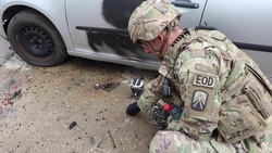 KFOR Soldiers conduct Vehicle-Borne IED Training with Kosovo Police BROLL