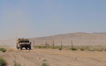 1-113th Field Artillery Soldiers conduct calibration at the National Training Center