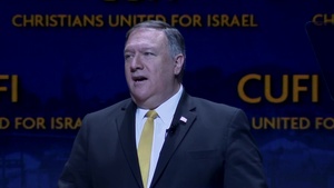 Secretary of State Michael R. Pompeo remarks at the Christians United for Israel Washington Summit on “The U.S. and Israel: A Friendship for Freedom,” at the Washington Convention Center, in Washington, D.C.