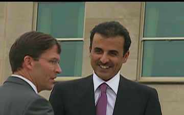 Esper Welcomes Qatar's Emir to Pentagon