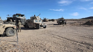 Operation Hickory Sting - 630th Combat Sustainment Support Battalion Convoy Departs Base Camp at NTC