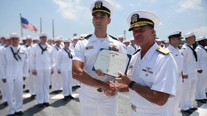USS John S. McCain Sailors honored for damage control efforts following 2017 collision