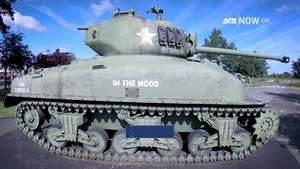 "In The Mood" M4A1 Tank leaves Chièvres Air Base