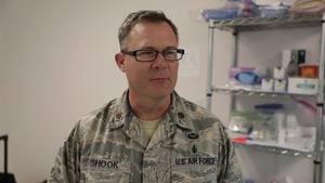 Maj Leslie Shook shares his medical role during the Mertarvik Innovative Readiness Training