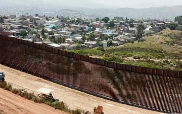 New and Legacy Border Wall Flyover in Tecate, Calif #3