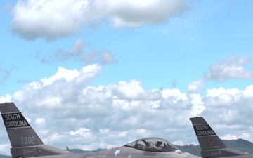 South Carolina Air National Guard F-16s arrive for F-AIR Colombia