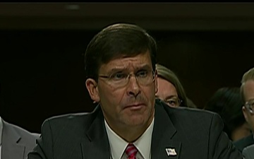 Senate Committee Considers Esper’s Nomination as Defense Secretary, Part 1