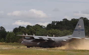 C-130 Hercules Landing at Young Air Assault Strip at Fort McCoy