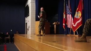 Major General Vincent Coglianese speaks at MCICOM Change of Command