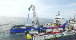 Coast Guard Response Crews Aboard M/V SHEILA BORDELON Transfers Oil Recovered from the Coimbra Shipwreck